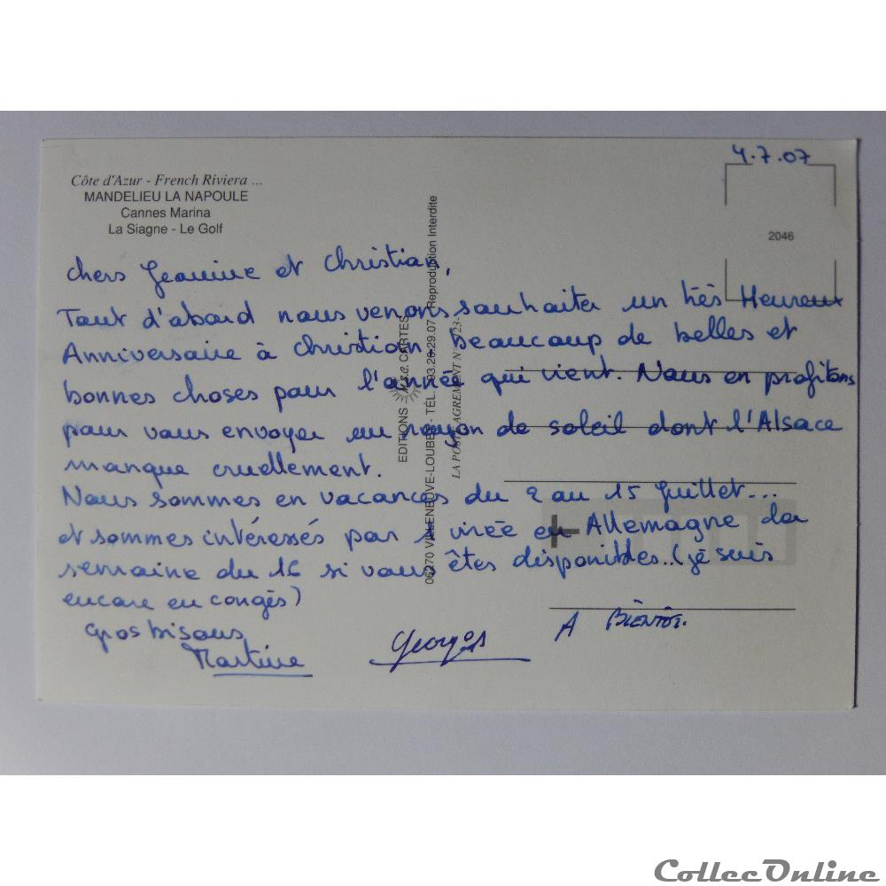 CP des Alpes-Maritimes, Mandelieu La Napoule carte postale france provence cote azur cp des alpes maritimes mandelieu la napoule