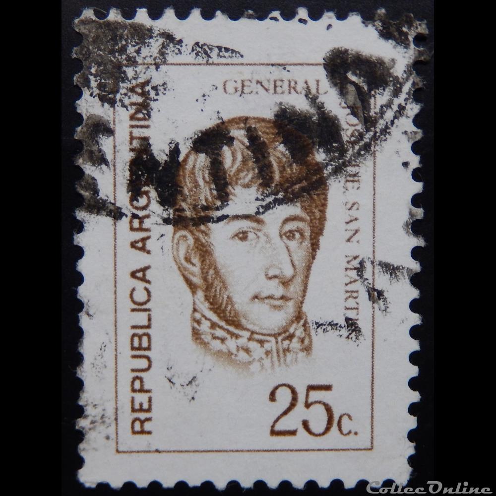 timbre amerique argentine 00881 general jose francisco de san martin 25c de 1971