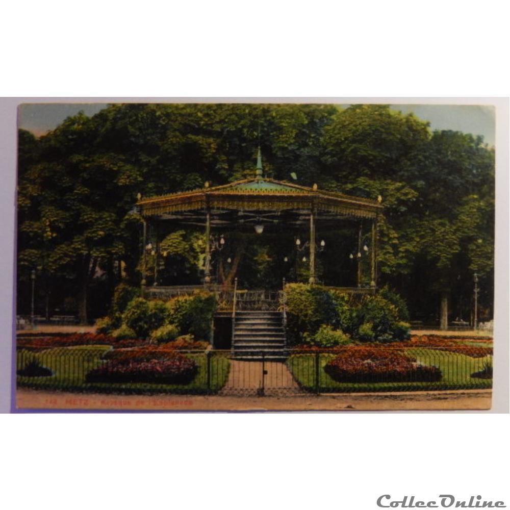 CPA de Moselle, Metz, kiosque de l'esplanade carte postale france lorraine cpa de moselle metz kiosque de esplanade