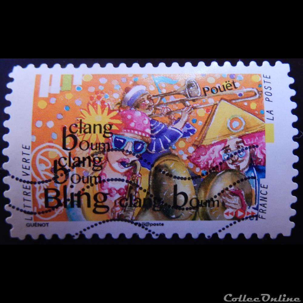 AA01240 Les sens - L'ouïe La musique d´une fanfare 20g timbre france aa01240 les sens ouie la musique d une fanfare 20g
