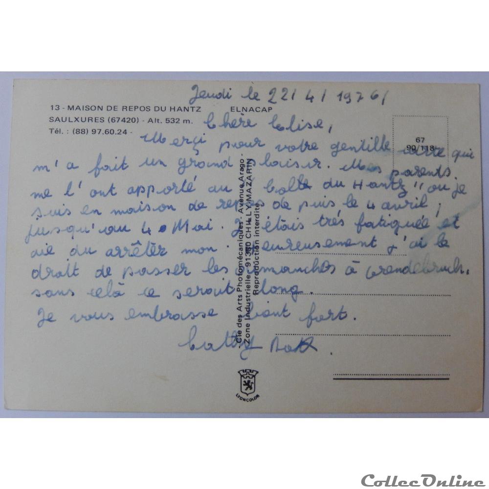 carte postale france alsace cp du bas rhin saulxures