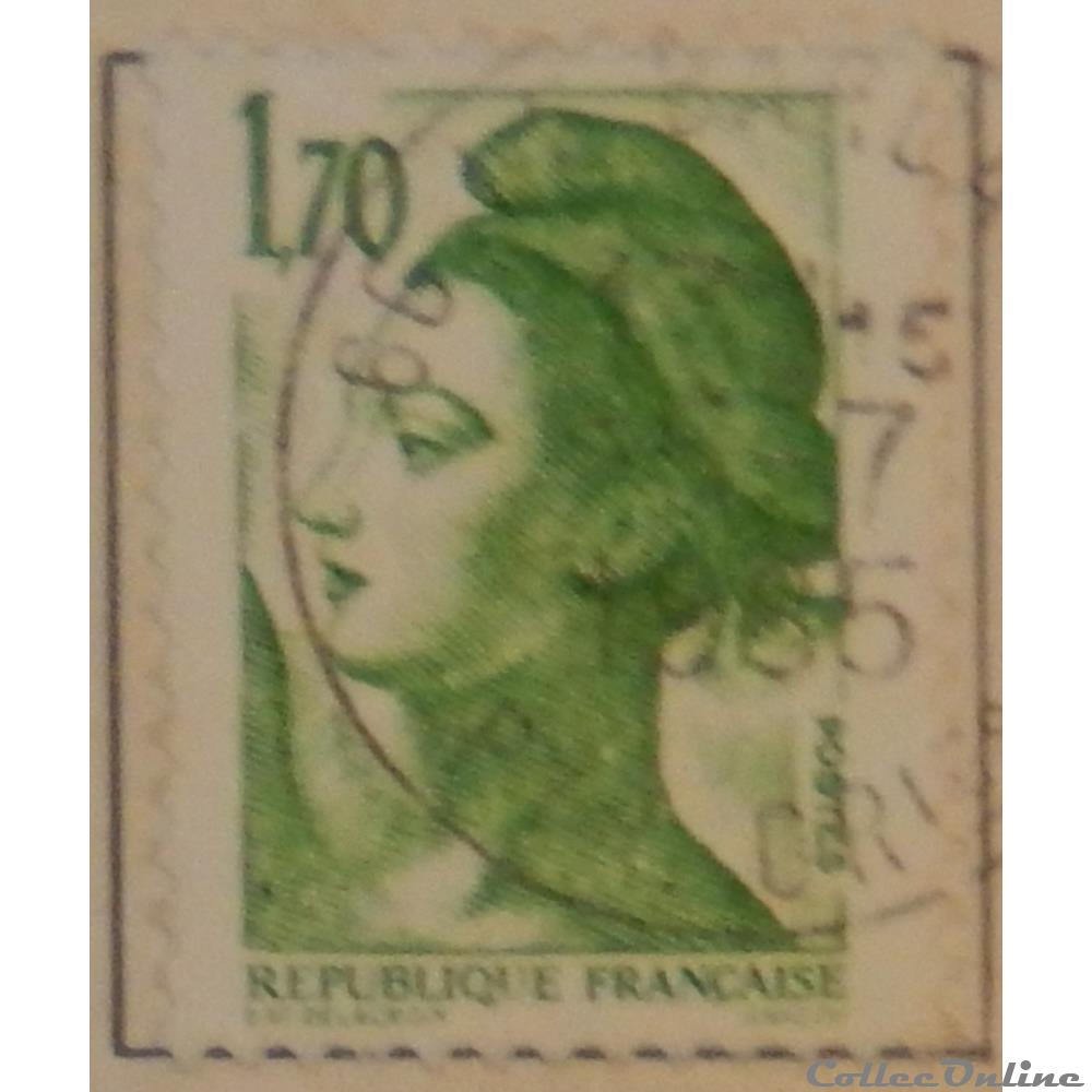 02318 La République, type Liberté - 1F70 vert de 1984 3 timbre france 02318 la republique type liberte 1f70 vert de 1984