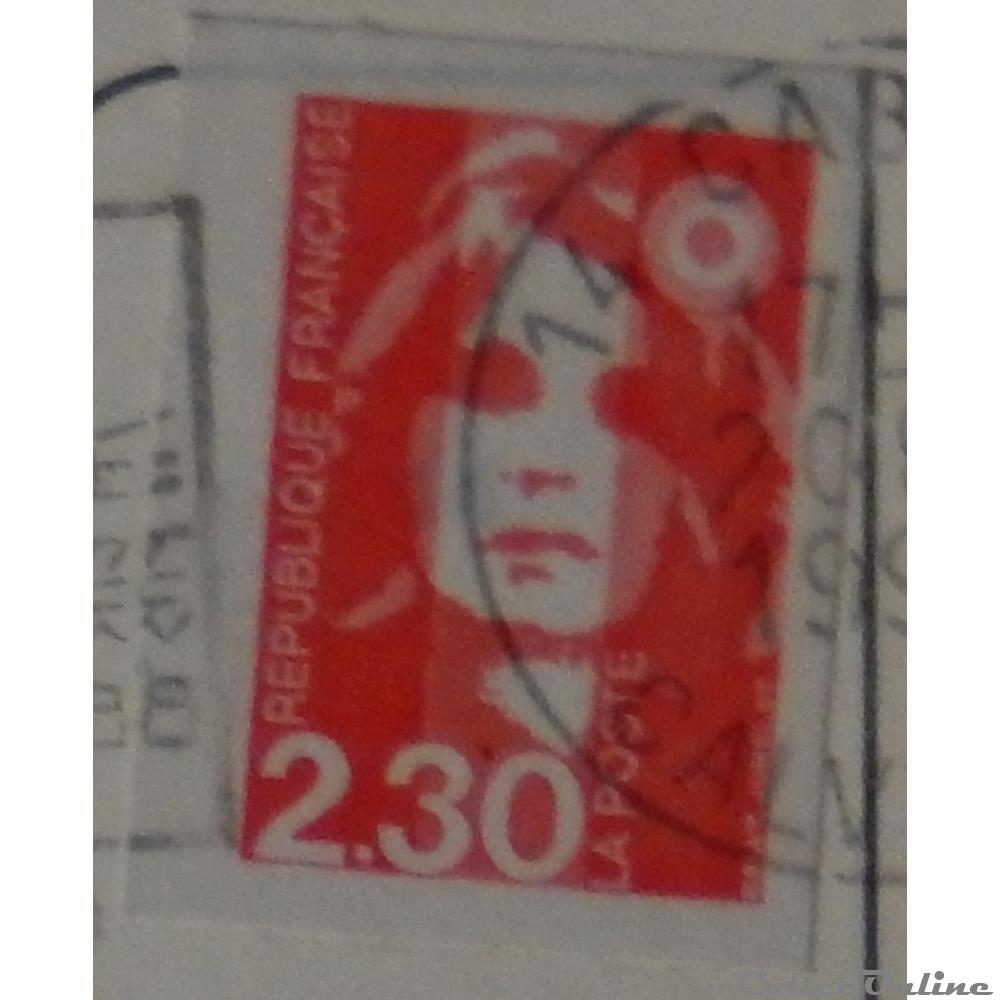 AA00001 Marianne de Briat rouge 2.30F de 1990 4 timbre france aa00001 marianne de briat rouge 2 30f de 1990
