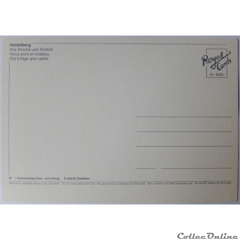 carte postale europe alsace cp allemagne bade wurtemberg heidelberg