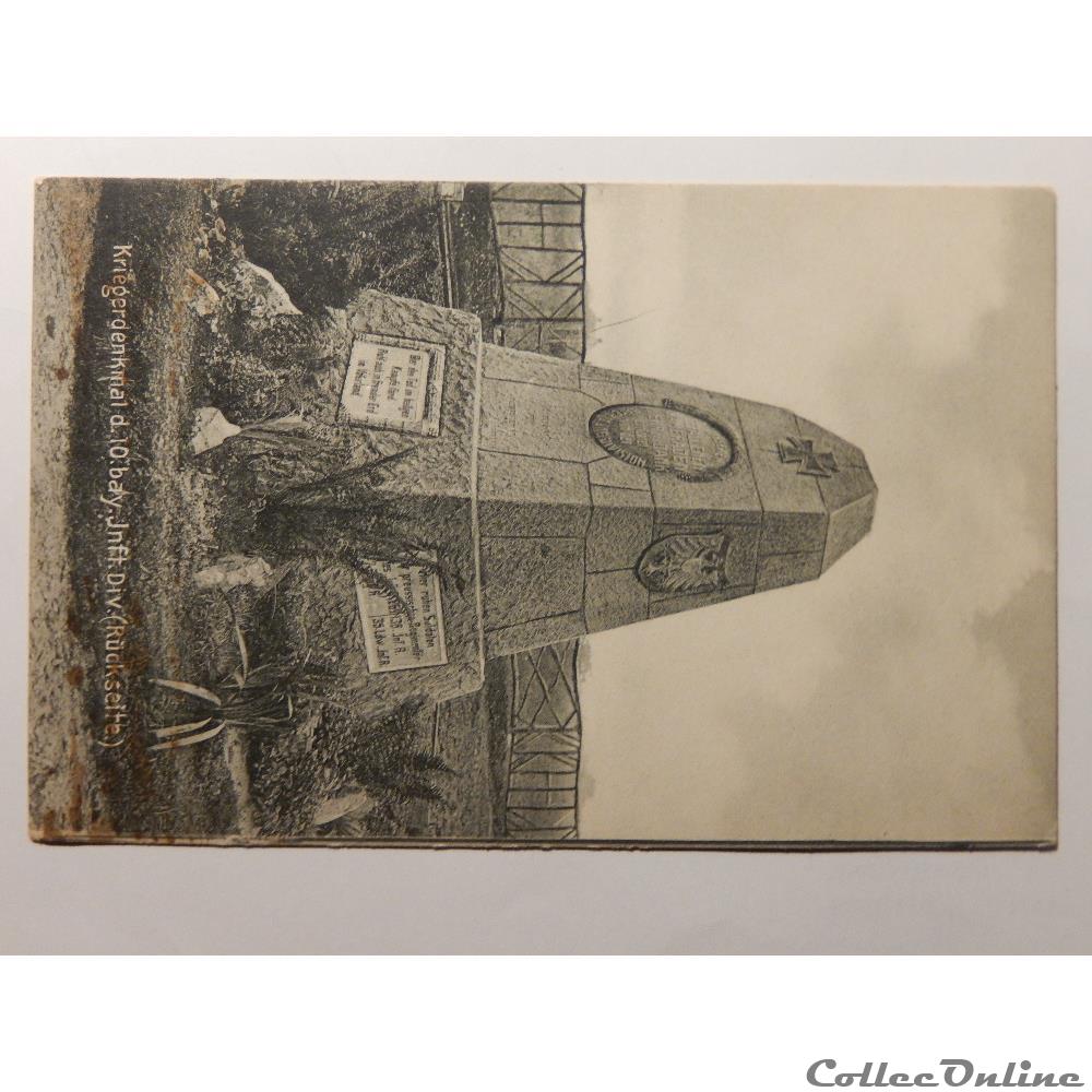 carte postale europe franche comte cpa allemagne monument aux morts de la 10eme division infanterie de bayern