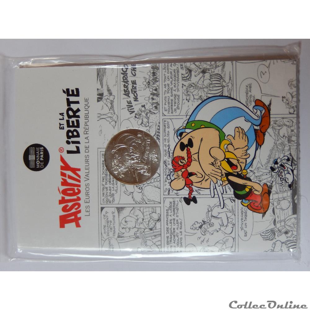 10 euros, Astérix et liberté Rire 2015 2 monnaie france moderne 10 euros asterix et liberte rire 2015