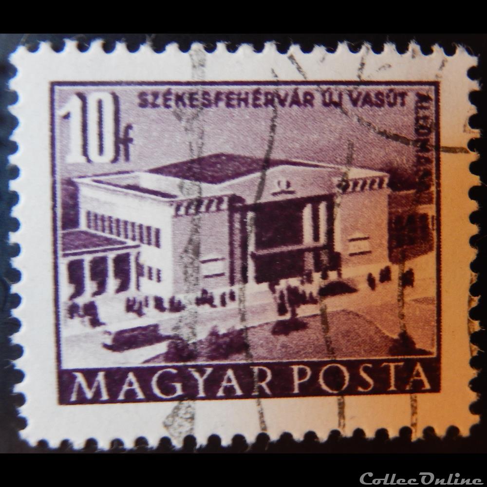 Hongrie 01004B gare de Székesfehérvar 10f de 1952 timbre europe hongrie 01004b gare de szekesfehervar 10f de 1952