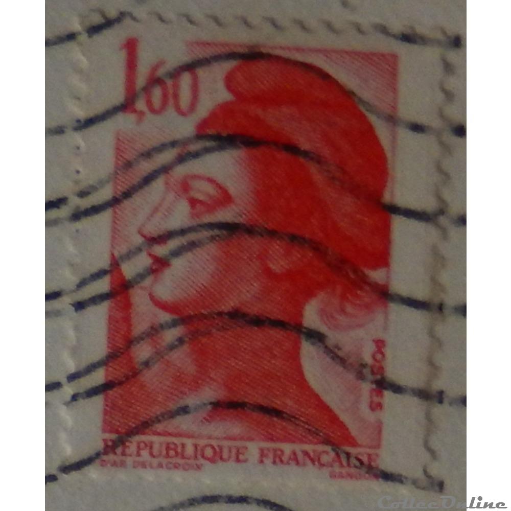 02187 La République, type Liberté - 1F60 rouge de 1982 5 timbre france 02187 la republique type liberte 1f60 rouge de 1982