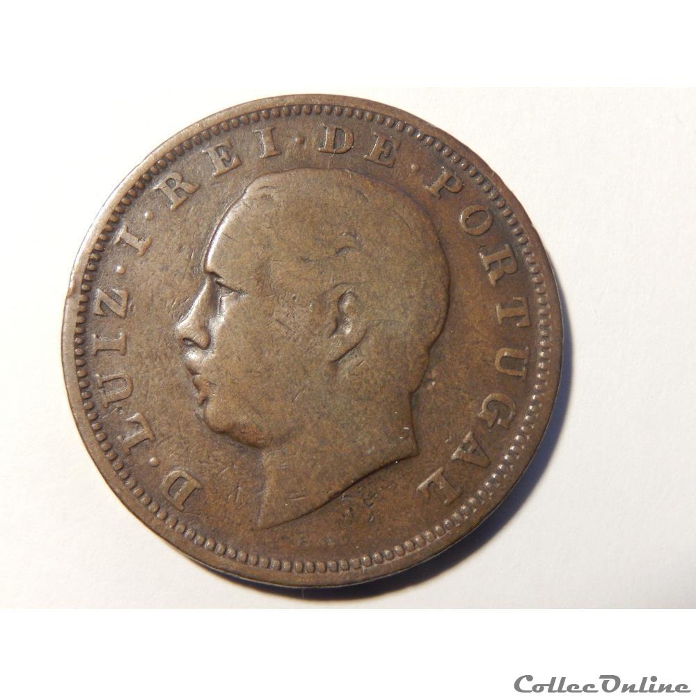 Portugal, 20 reis de 1883 2 monnaie monde portugal 20 reis de 1883