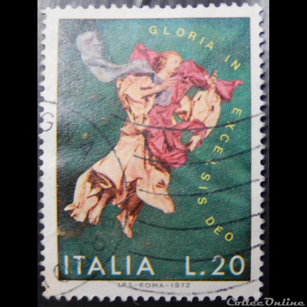 timbre europe italie 01114 chant des anges 20 lires de 1972