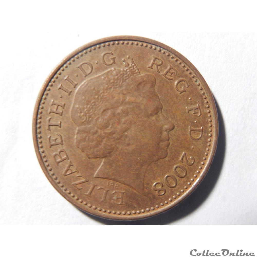 Royaume-Uni, 1 penny de 2008 2 monnaie monde royaume uni 1 penny de 2008
