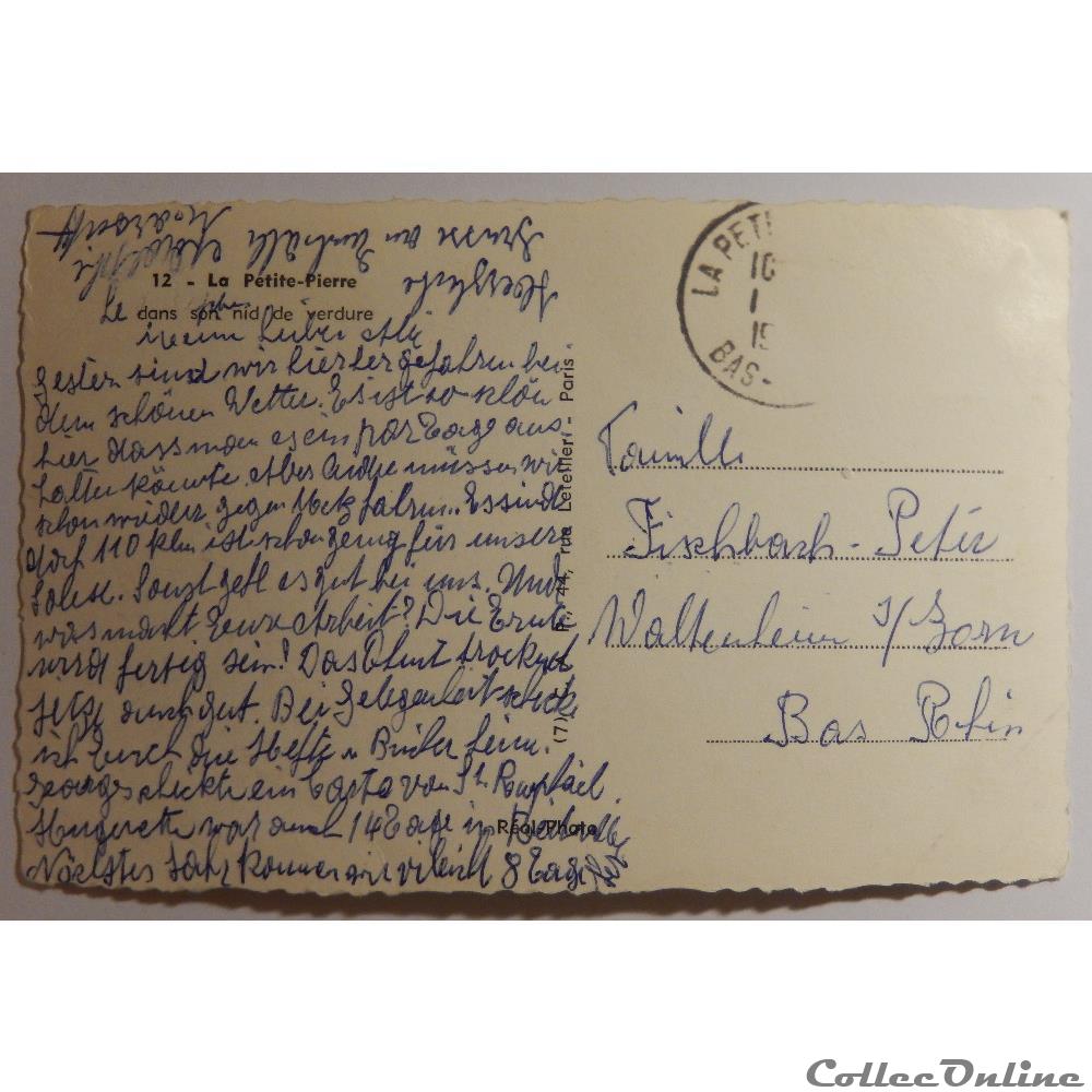 carte postale france alsace cpa de la petite pierre bas rhin