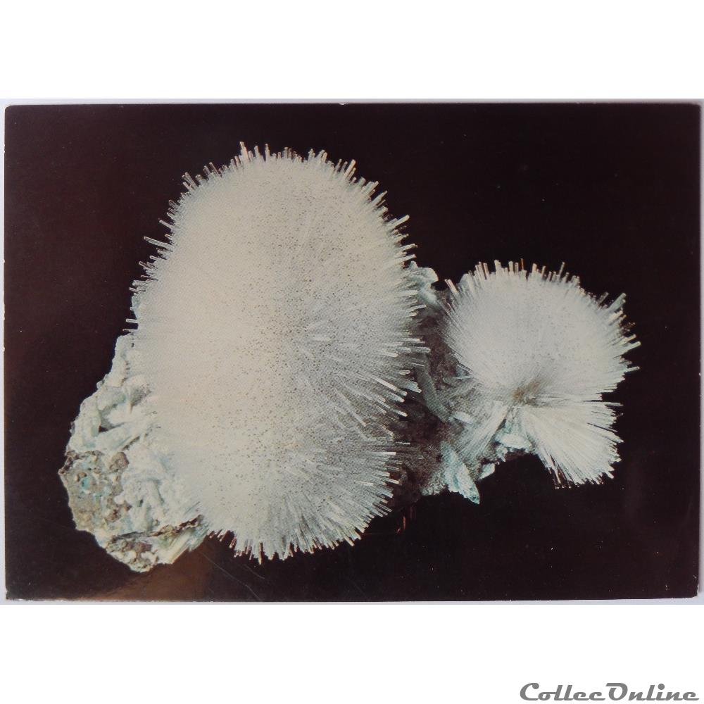 CP Minéraux, Natrolite carte postale europe languedoc roussillon cp mineraux natrolite