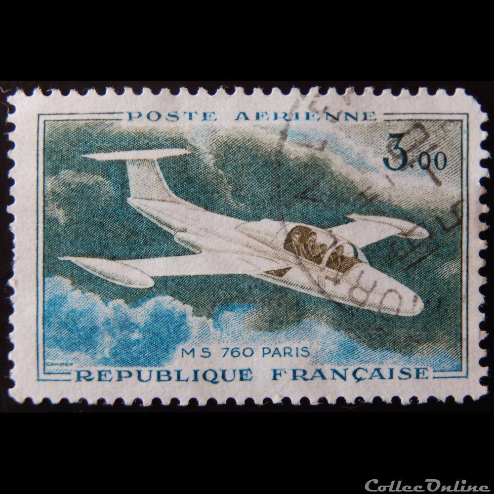 PA039 Morane Saulnier MS 760 3F timbre france pa039 morane saulnier ms 760 3f