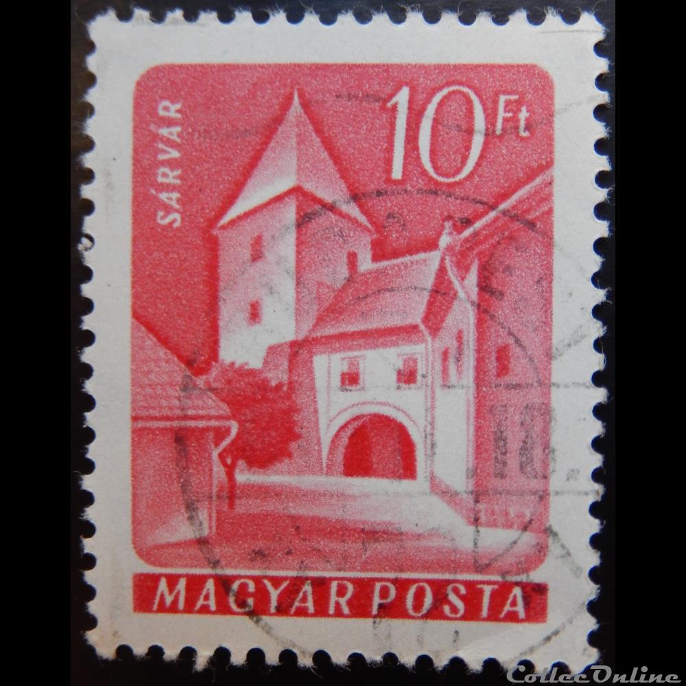 timbre europe hongrie 01344 sarvar 10f de 1960