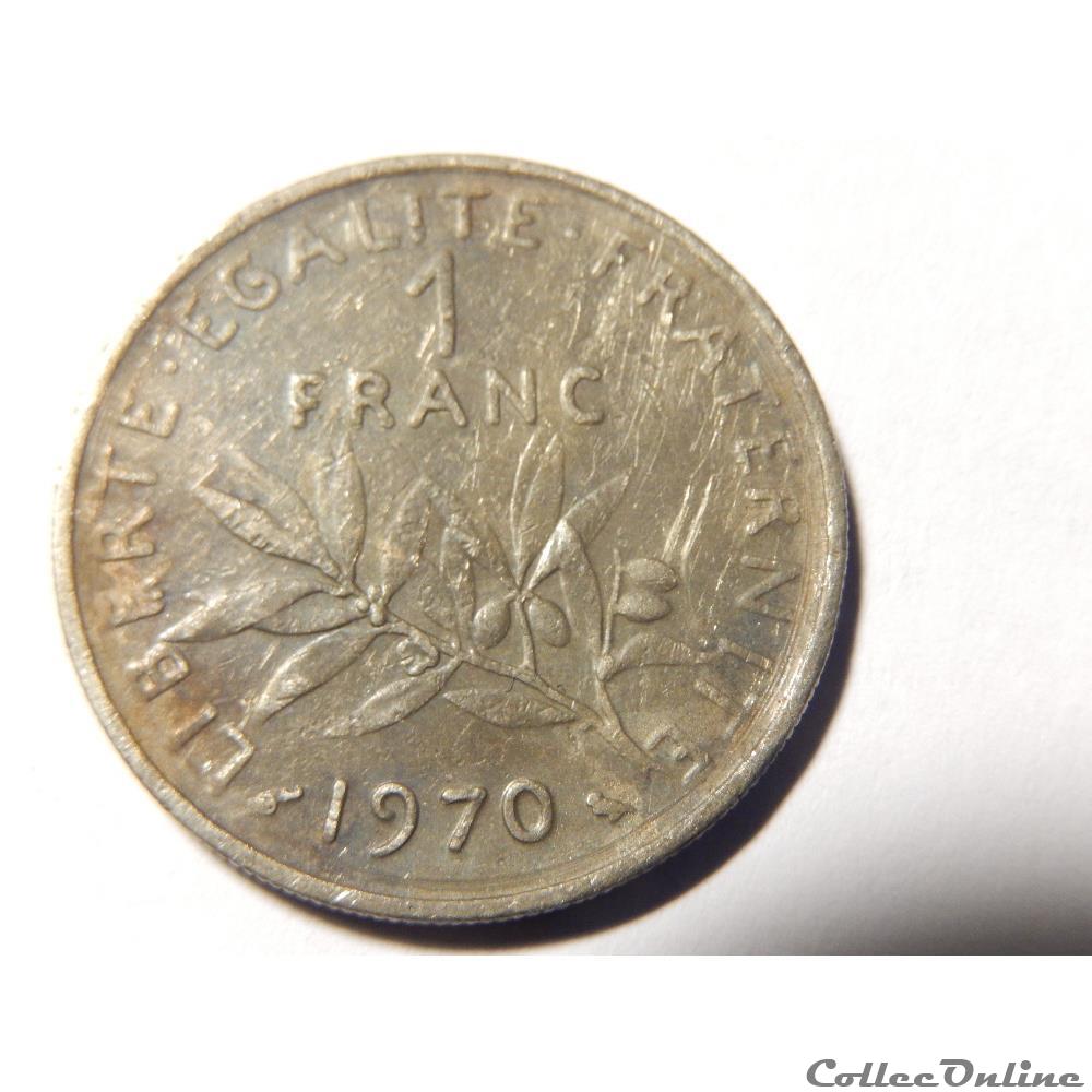 1 franc semeuse 1970  Monnaies  Monde  France  Cinquième République