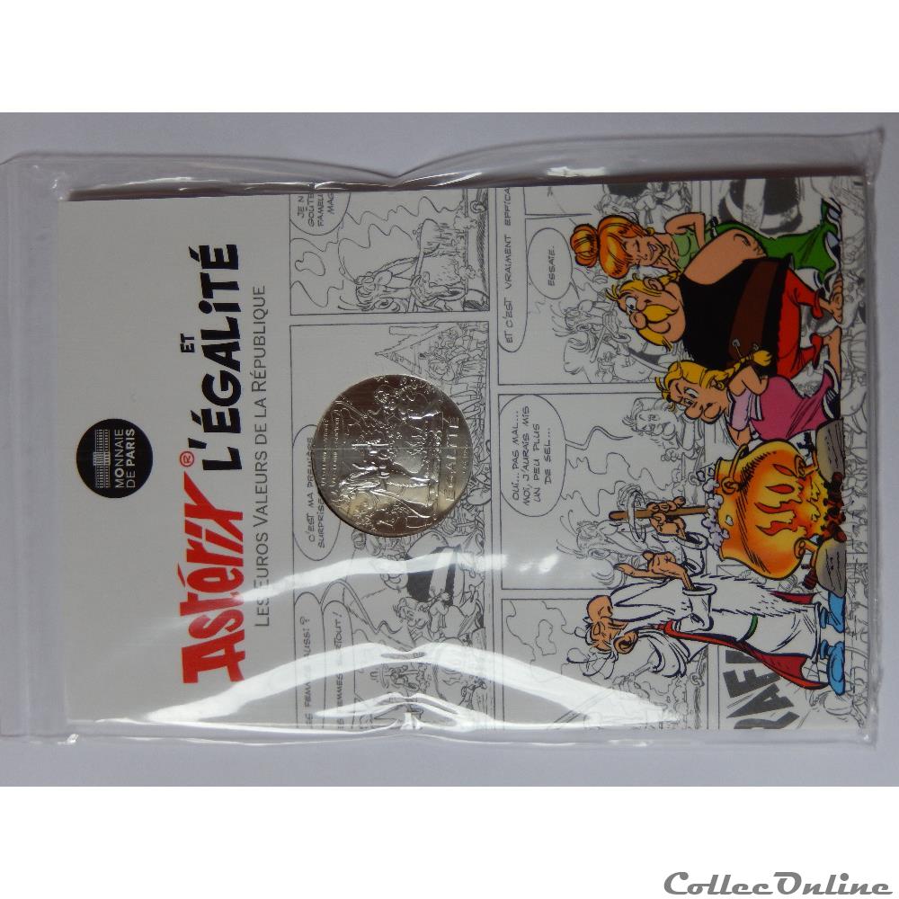 10 euros, Astérix et l'égalité Potion Femme 2015 2 monnaie france moderne 10 euros asterix et egalite potion femme 2015