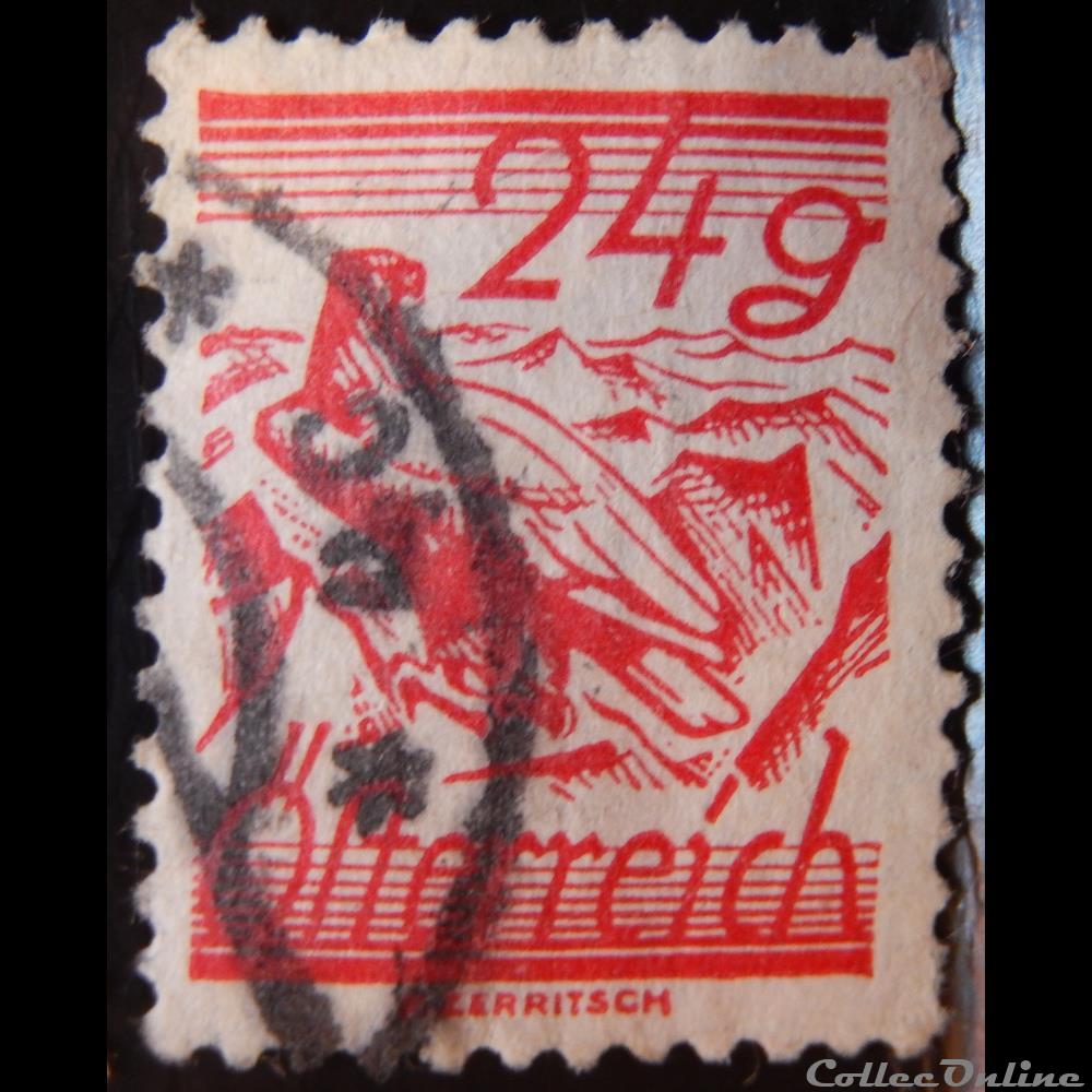 timbre europe autriche 00343 aigle royal 24g de 1925