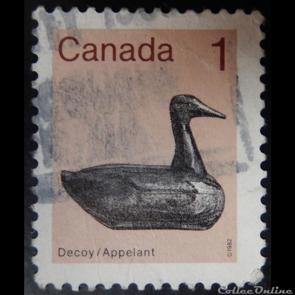 timbre amerique canadum canada 00818 leurre appelant 1c de 1982