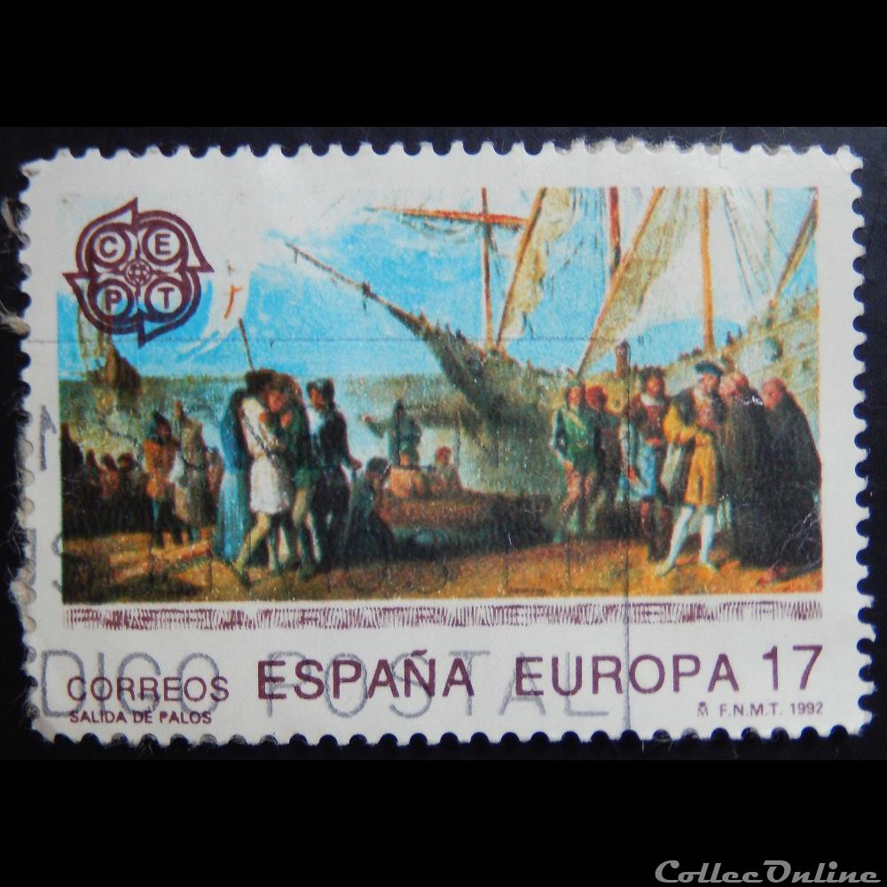 Espagne 02799 Europa CEPT 17Ptas de 1992 timbre europe espagne 02799 europa cept 17ptas de 1992