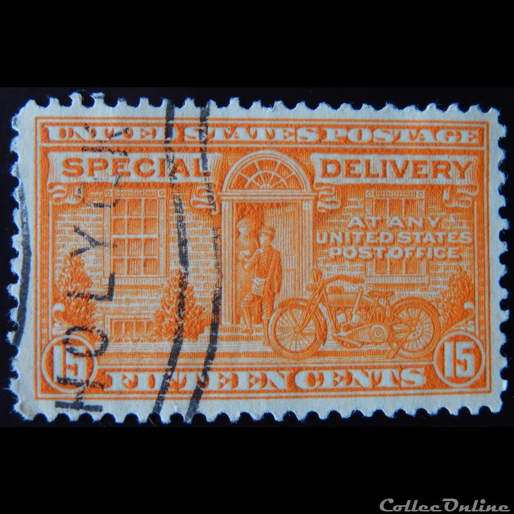 Etats Unis E0012A moto de la poste 15c de 1931 timbre amerique etats unis e0012a moto de la poste 15c de 1931
