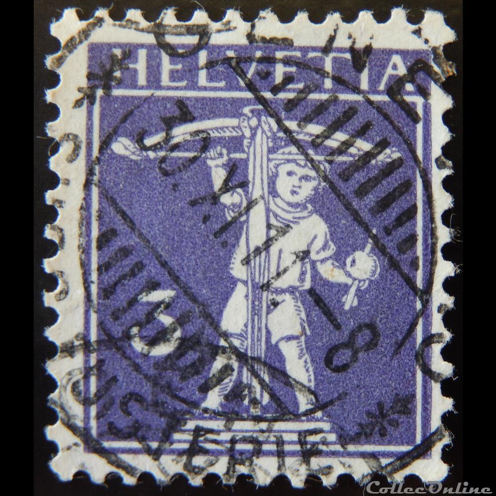 Suisse 00129 fils de William Tell 3cts de 1909 timbre europe suisse 00129 fils de william tell 3cts de 1909
