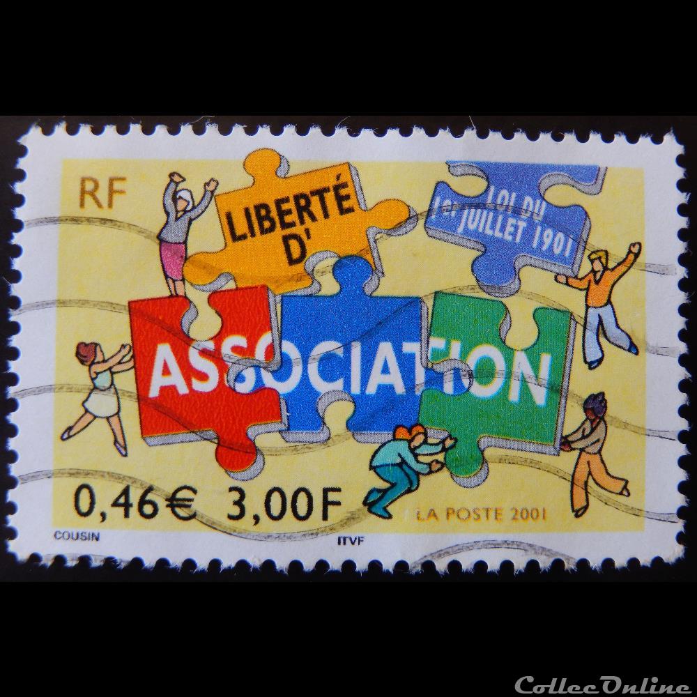 03404 Liberté d´association Centenaire de la Loi de 1901 0,46 € - 3 F timbre france 03404 liberte d association centenaire de la loi de 1901 0 46 3 f