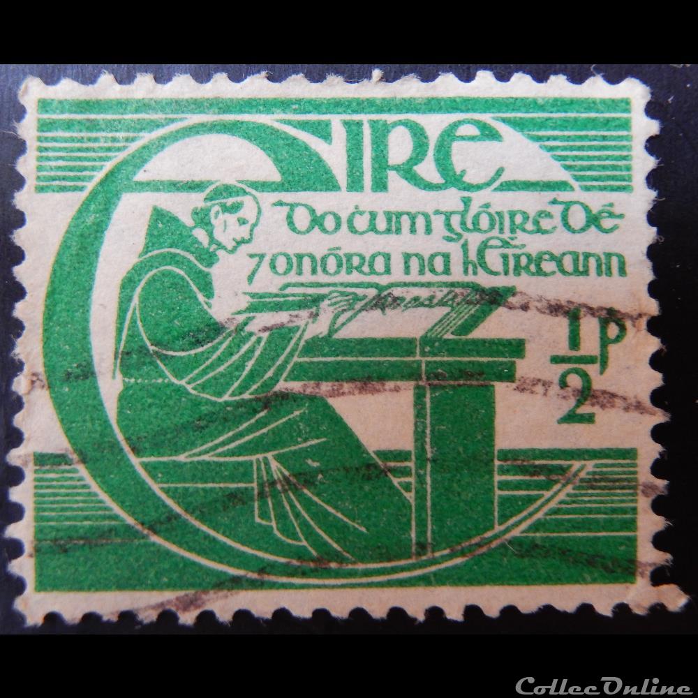 timbre europe irlande 00098 michael clery 1 2 penny de 1944