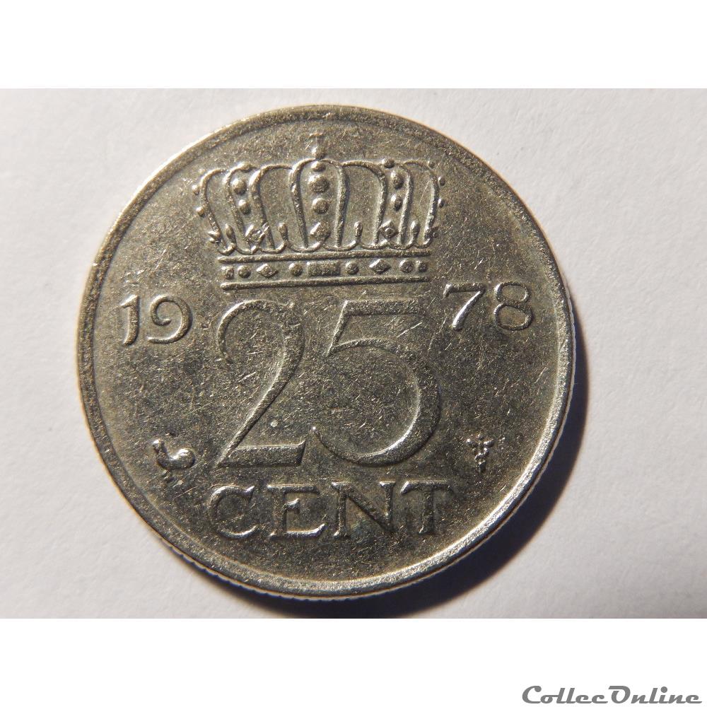 Pays-Bas, 25 cent de 1978 monnaie monde pays bas 25 cent de 1978