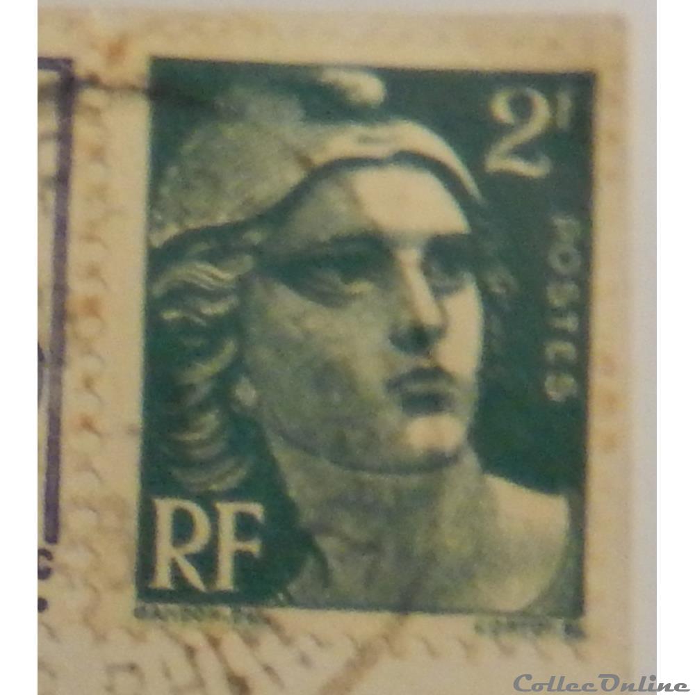 00713 Marianne de Gandon 2 F vert timbre france 00713 marianne de gandon 2 f vert