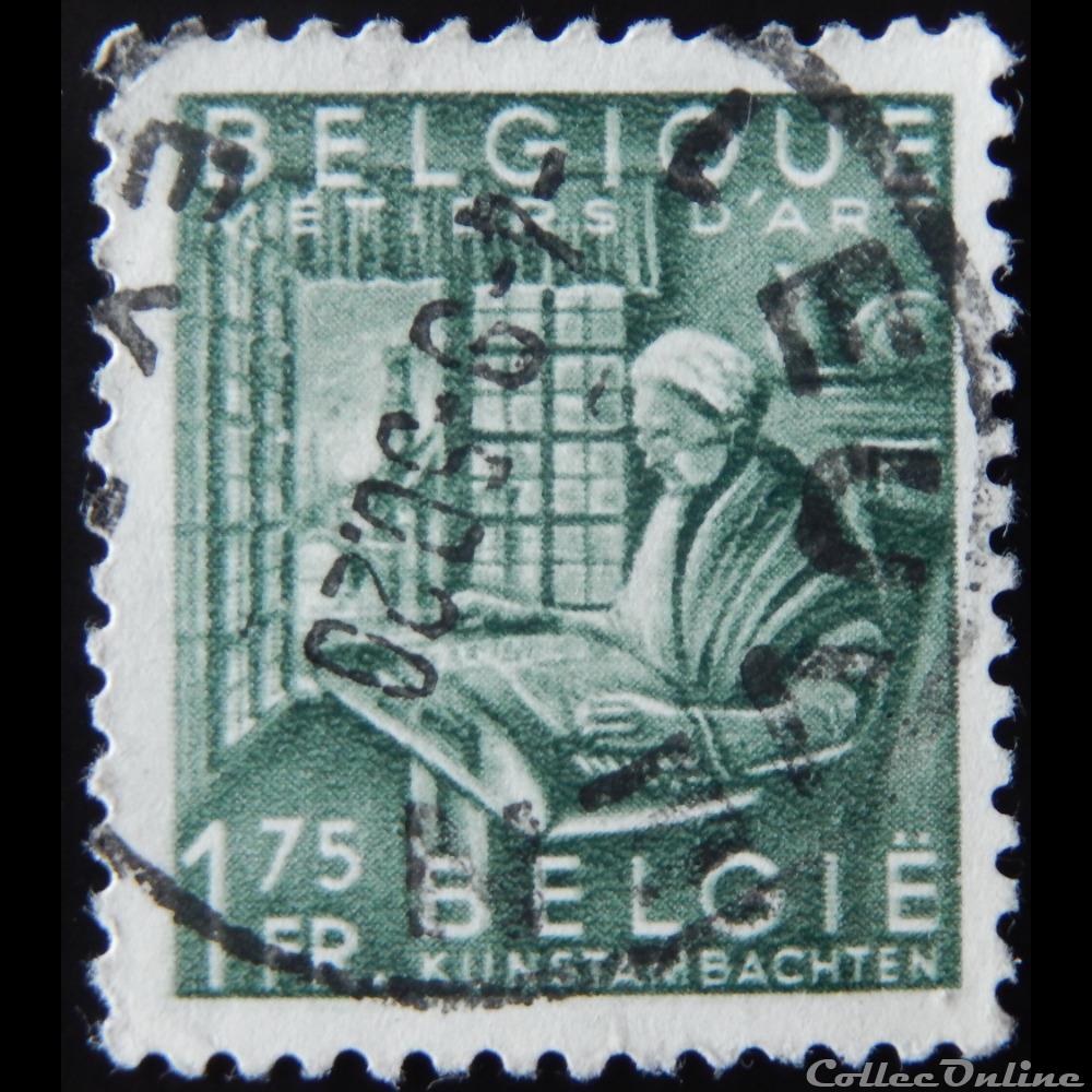 Belgique 00765 métiers d'art 1.75F de 1948 timbre europe belgique 00765 metiers art 1 75f de 1948