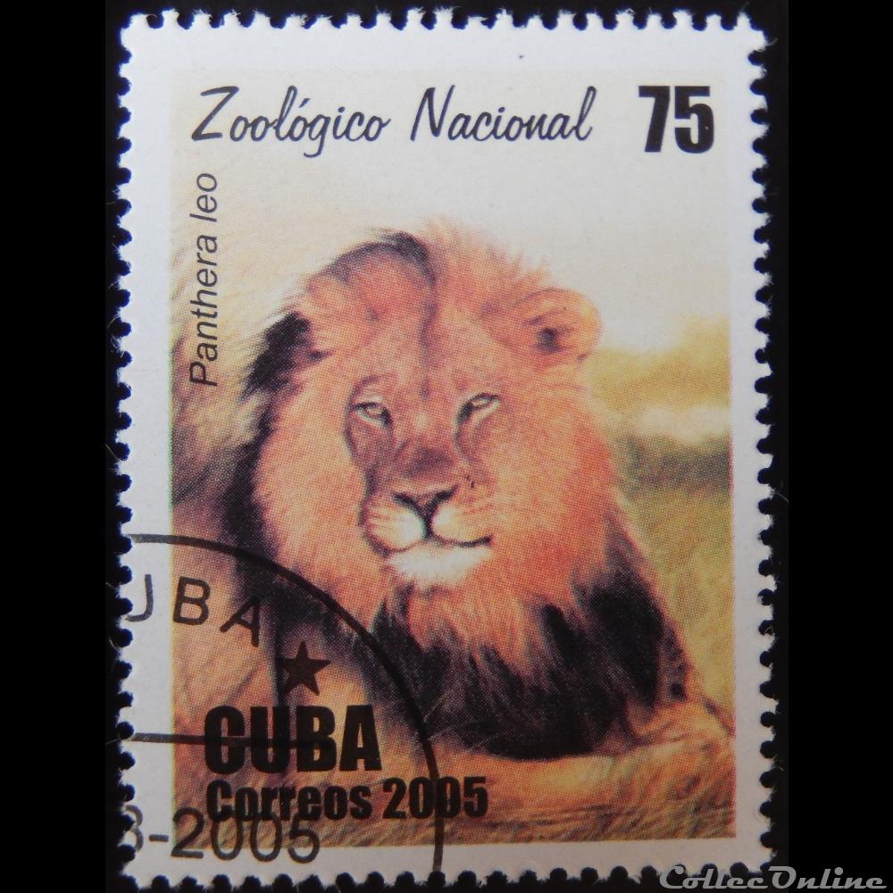 Cuba 04728 Lion 75c de 2005 timbre amerique cuba 04728 lion 75c de 2005