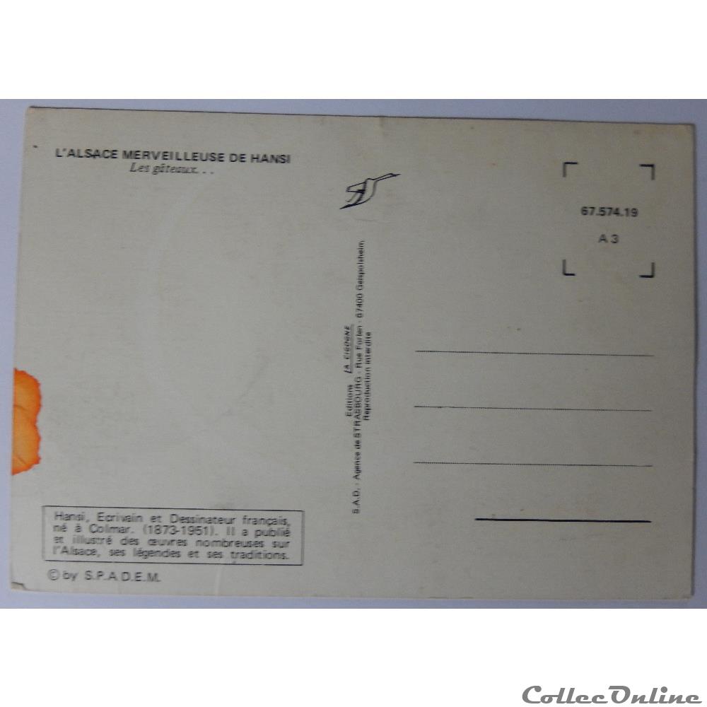 CP Hansi, Les gâteaux ... carte postale france alsace cp hansi les gateaux