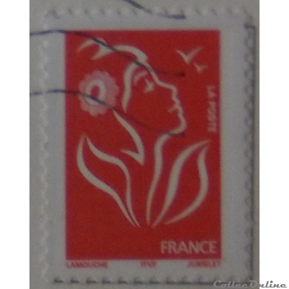 03734 La Marianne de Lamouche rouge sans valeur de 2005 timbre france 03734 la marianne de lamouche rouge sans valeur de 2005