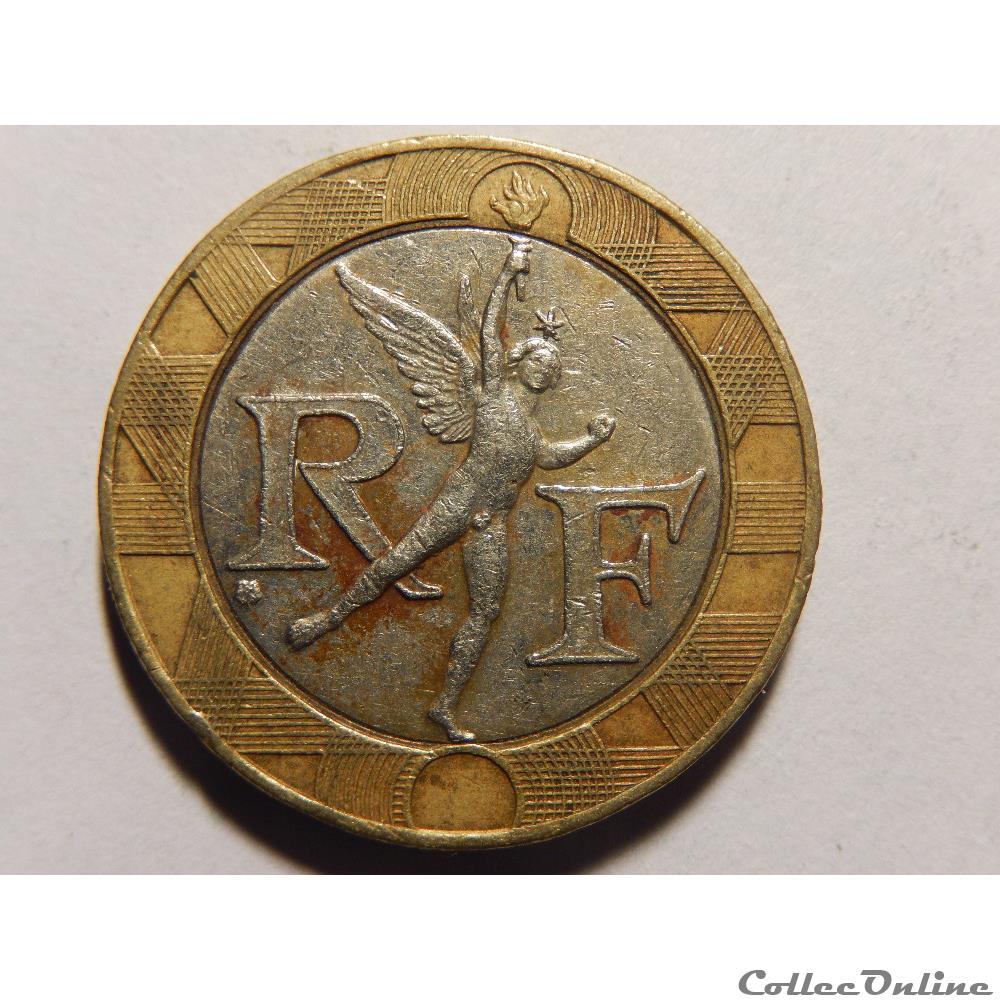 monnaie france moderne 10 francs genie de la bastille 1989