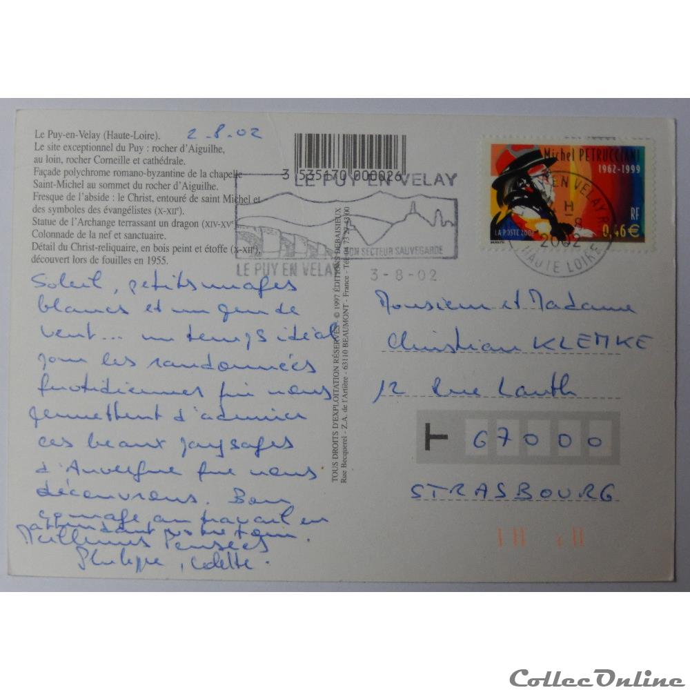 carte postale france auvergne cp de haute loire le puy en velay saint michel aiguilhe