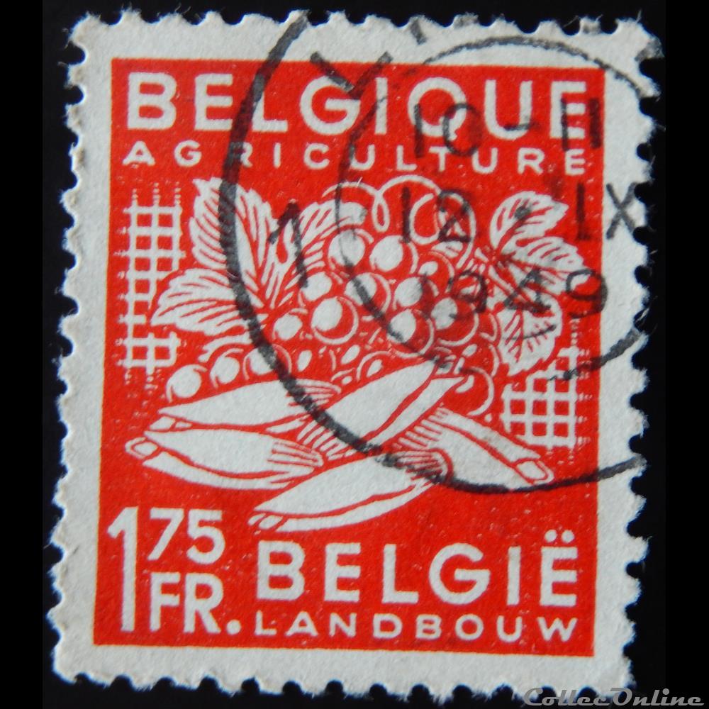 timbre europe belgique 00764 agriculture 1 75f de 1948