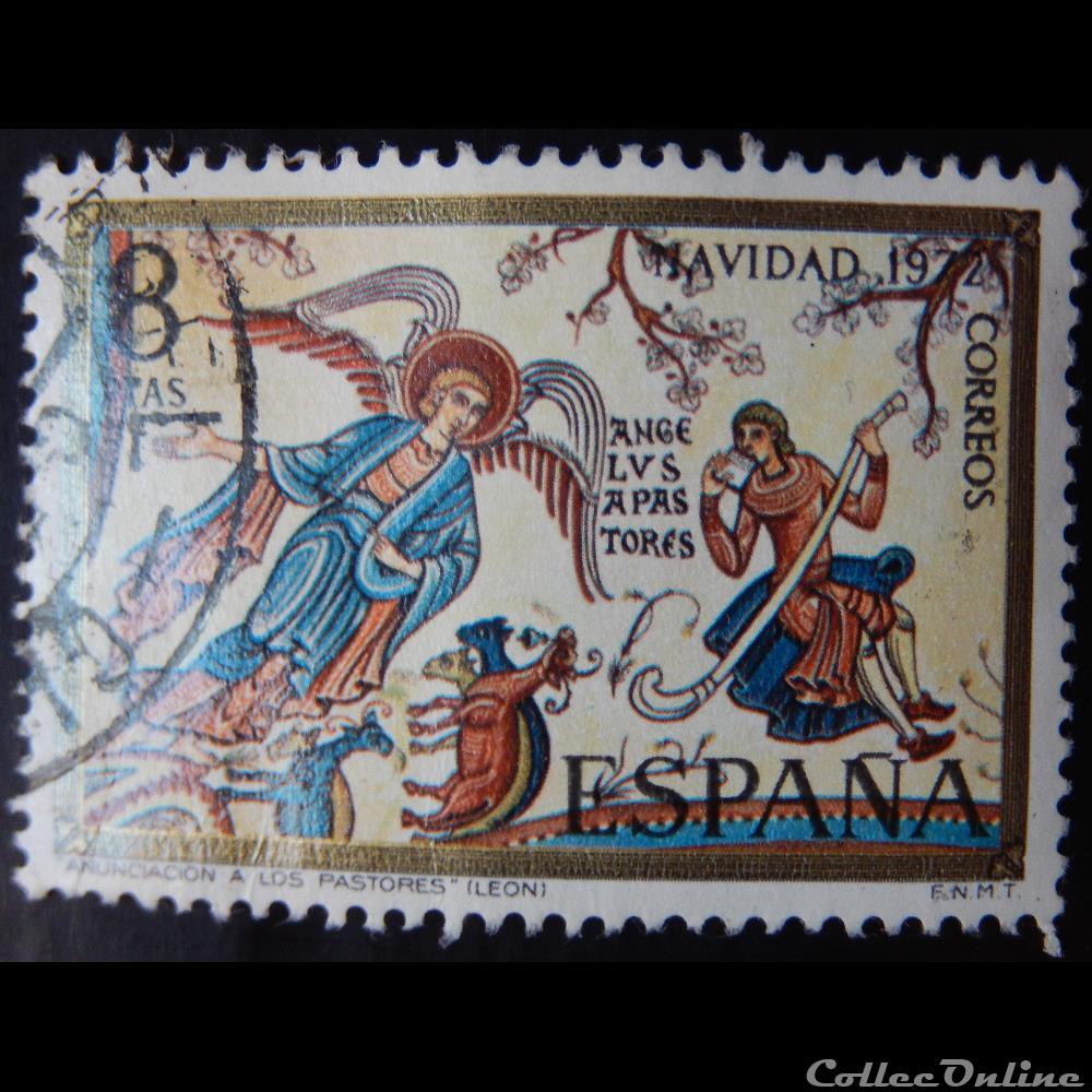 timbre europe espagne 01770 annonciation 8ptas de 1972