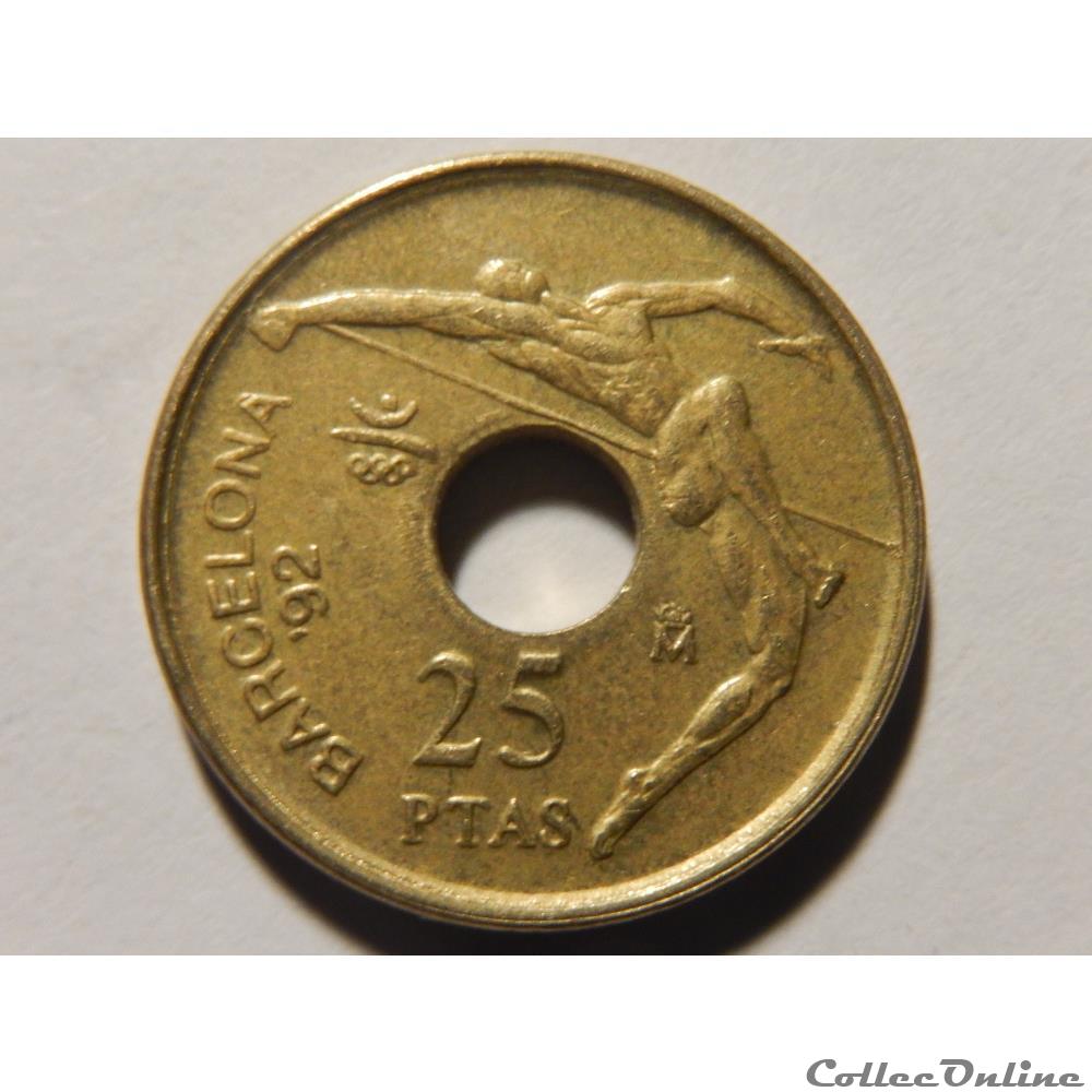 Espagne, 25 pesetas de 1991 2 monnaie monde espagne 25 pesetas de 1991