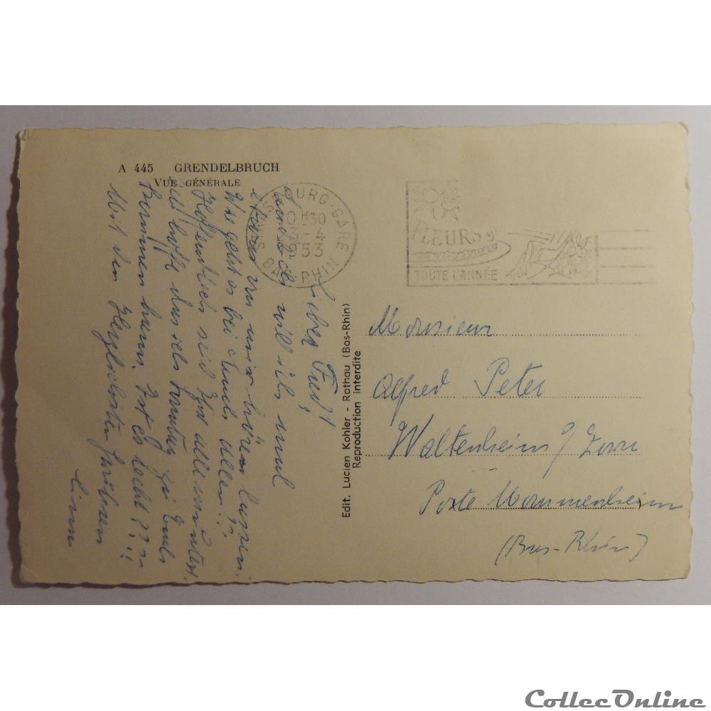 carte postale france alsace cpa de grendelbruch bas rhin