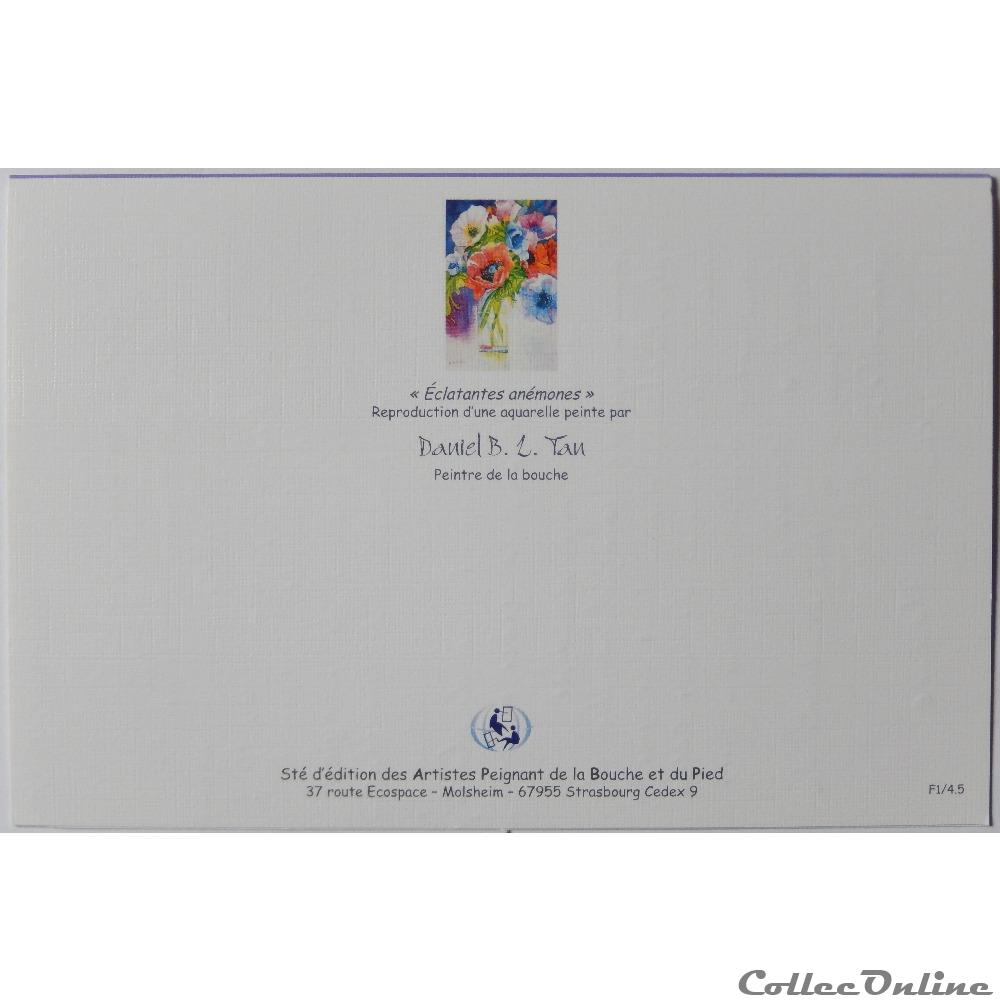 CP Peinture anémones 2 carte postale alsace cp peinture anemones