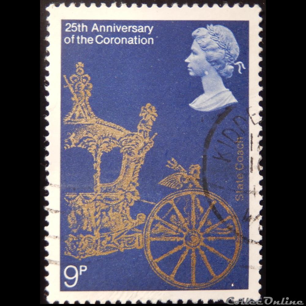 Royaume-Uni 00864 Carrosse d'état 9p de 1978 timbre europe royaume uni 00864 carrosse etat 9p de 1978