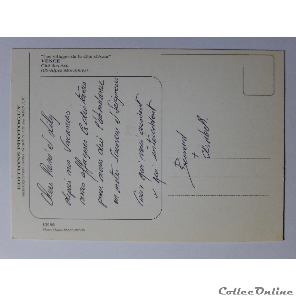 carte postale france provence cote azur cp des alpes maritimes vence