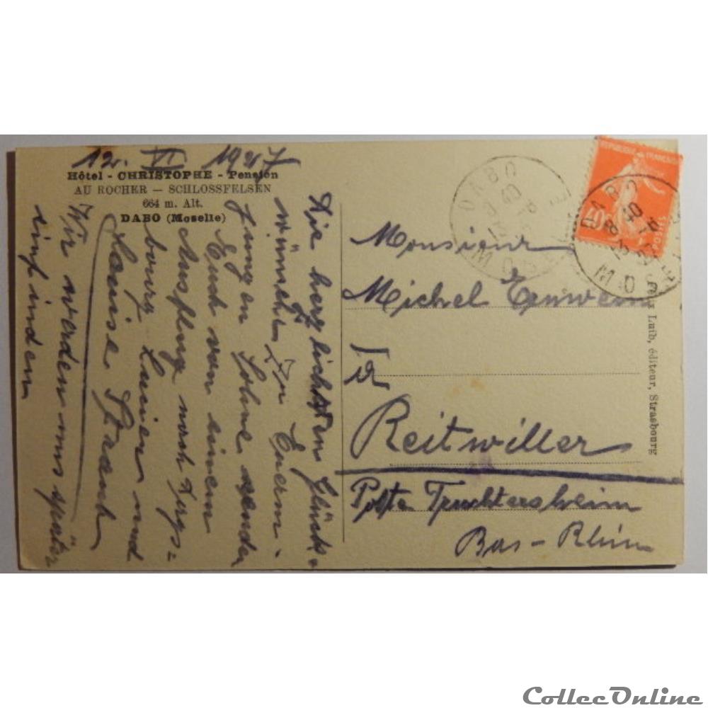 CPA de Moselle, Dabo carte postale france lorraine cpa de moselle dabo