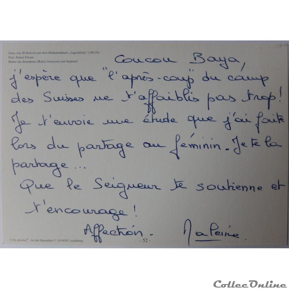 CP Feuilles givrées carte postale bretagne cp feuilles givrees