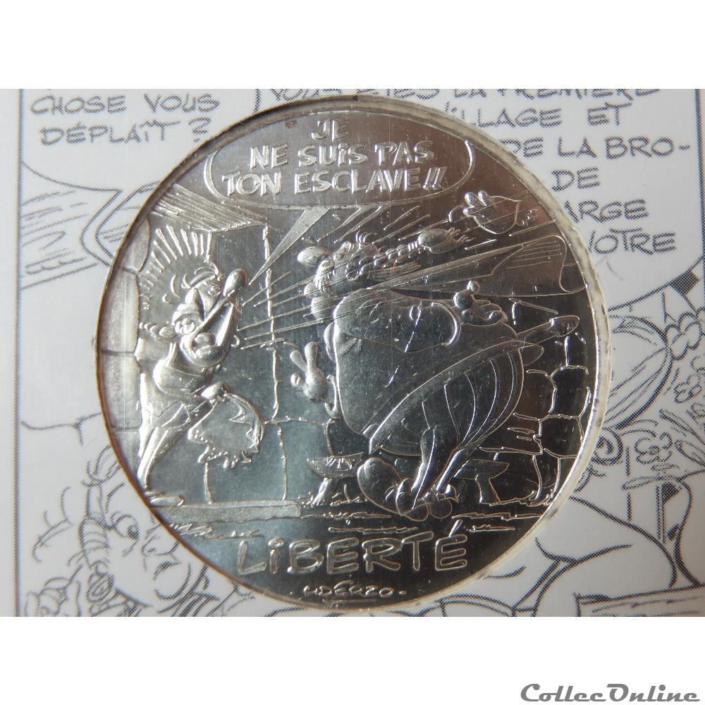 10 euros, Astérix et liberté Bonemine 2015 monnaie france 10 euros asterix et liberte bonemine 2015
