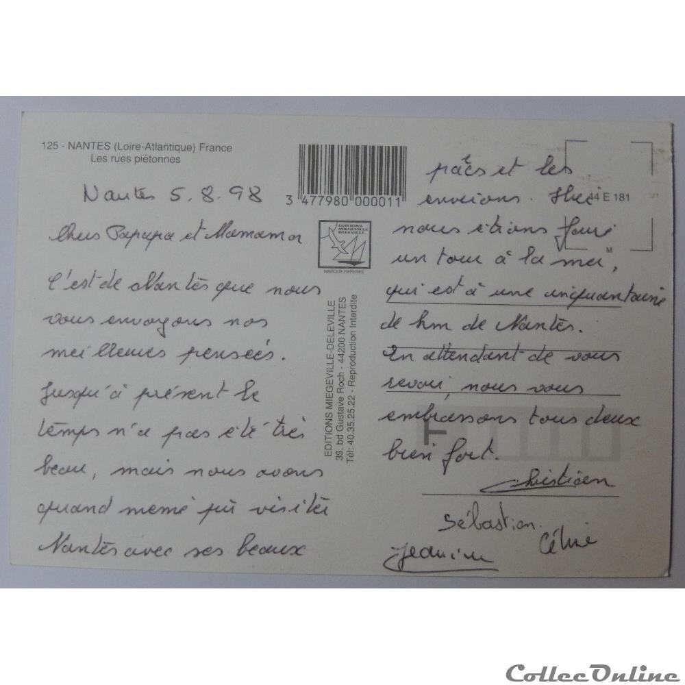 carte postale france pay cp de loire atlantique nantes