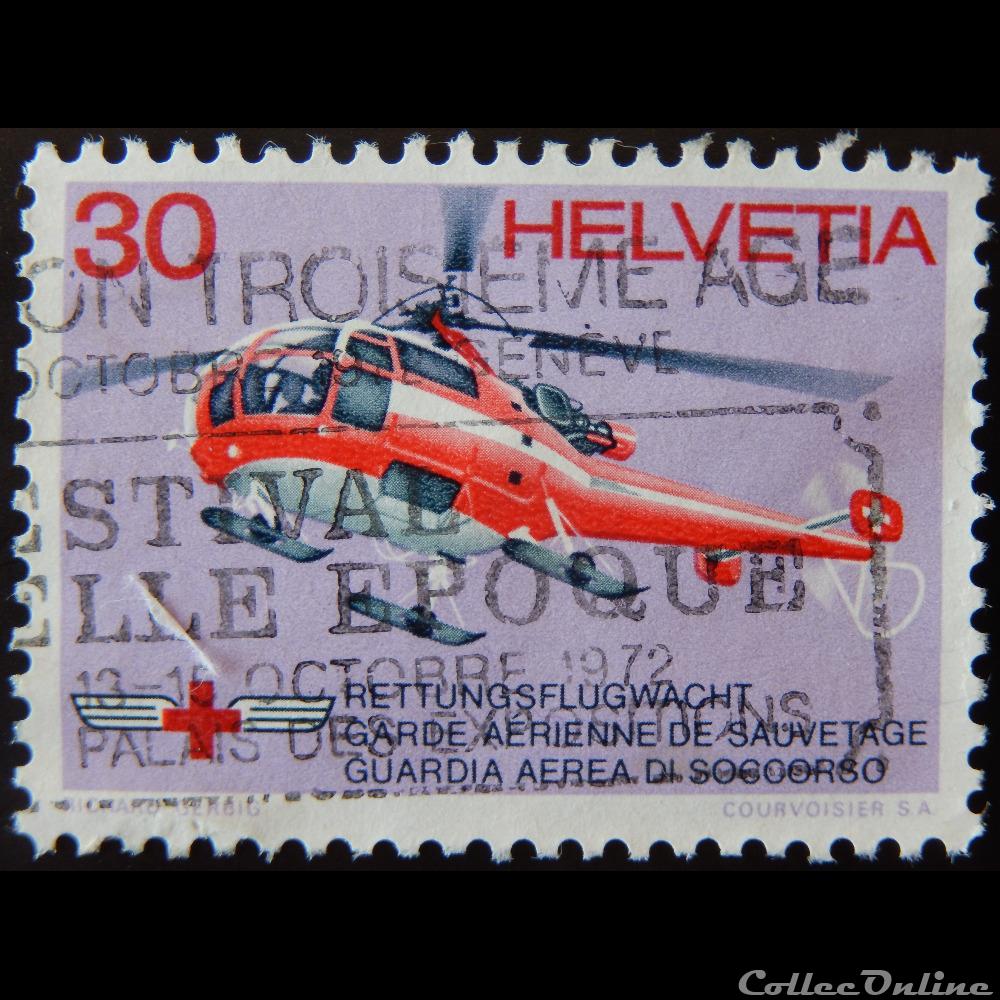 Suisse 00907 Alouette III Garde aérienne de sauvetage 30cts de 1972 timbre europe suisse 00907 alouette iii garde aerienne de sauvetage 30cts de 1972