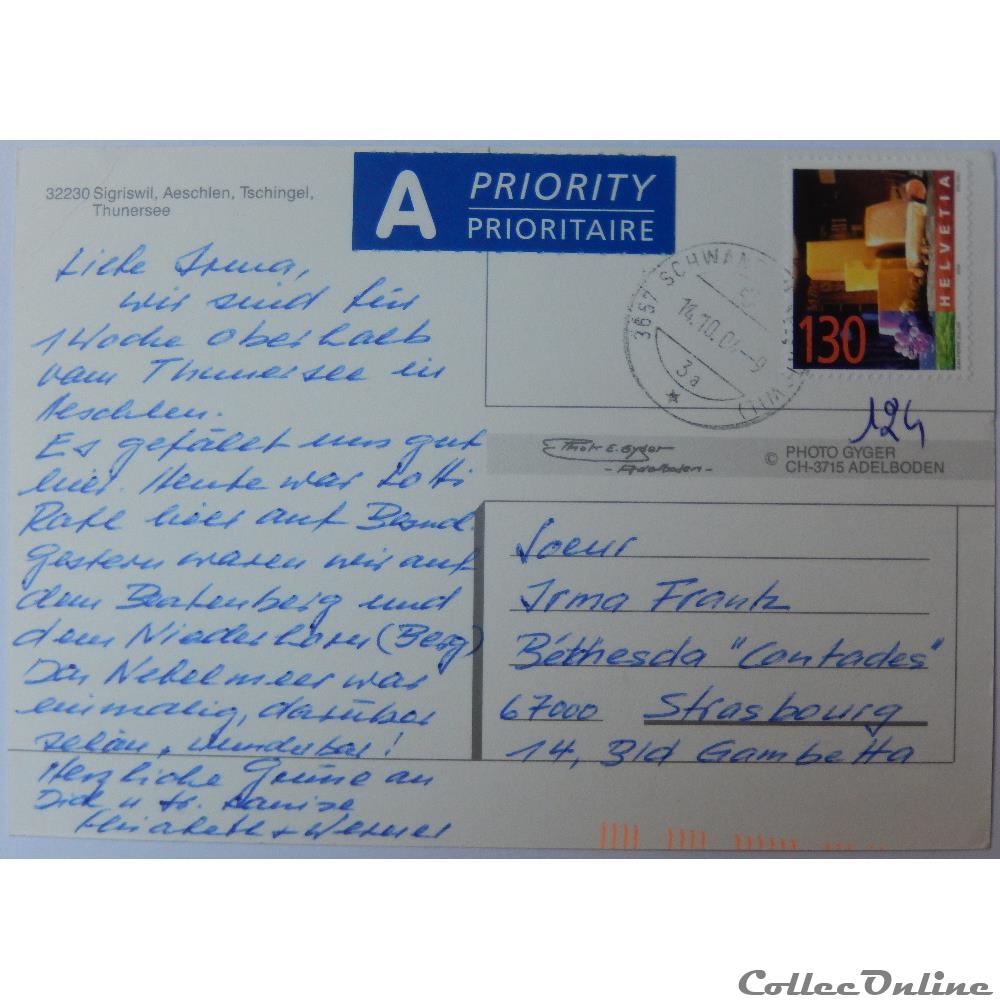 CP de Suisse, Berne, le lac de Thoune carte postale europe rhone alpe cp de suisse berne le lac de thoune