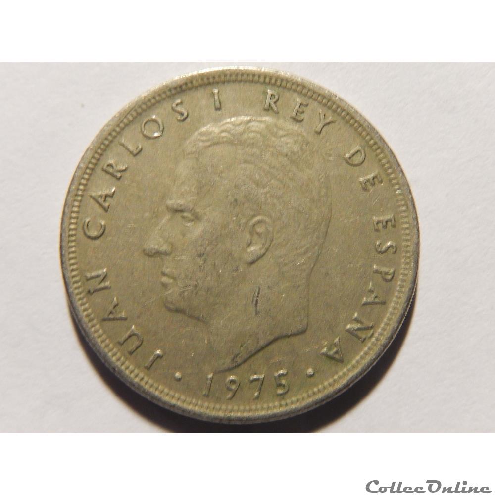 Espagne, 5 pesetas de 1975 2 monnaie monde espagne 5 pesetas de 1975